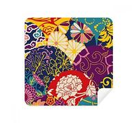 Flowers Dots Pattern Chinese Japanese Style Asia Glasses Cleaning Cloth Phone Screen Cleaner Suede Fabric 2pcs