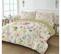 Flowers Duvet Cover Set - King Bluebell Poppy Flower Bedding Set With Zipper Closure, Also As Quilt Cover Or Comforter Cover, 230 x 220 cm 3 Pieces(1 Duvet Cover + 2 Pillowcases)