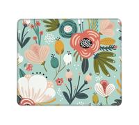 Flowers Enhanced Control Mouse Pad with Lock Stitch Edge Large Thick Non-Slip Desk Mat for Office Task