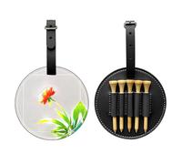 Flowers Facing The Sun Black Golf tee Storage Bag - Easy to Carry Around and More efficient in Playing Golf