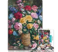 Flowers Flower Art Puzzles for Teenagers Teens 1000pc Puzzle,Educational Games Home Decoration Deal As Gifts for The Whole Family (50x75cm)