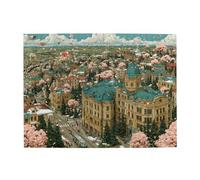 Flowers Flying All Over Horizontal Wooden Puzzle 500 Pcs Develop Hands-on Skills for Relax and Parent-Child Interaction