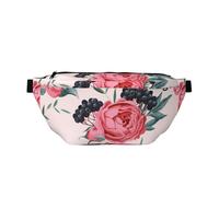 Flowers Fruits and Butterflies Unisex Chest Sling Bag Casual Shoulder Pack for Hiking Running Shopping Festivals