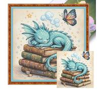 Flowers Full 14CT 2 Strands Stamped Cross Stitch Kit,DIY Embroidery Needlepoint Starter Craft for Adults Beginners,Home Wall Decor,No Frame 40x40cm