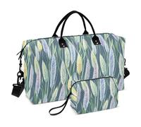 Flowers Green Pampas Decorative Duffel Bag Gym Sports Carry with Adjustable Strap for Yoga Foldable bulto de para Hombre
