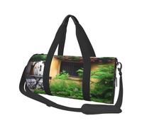 Flowers Green Plants City Life Printed Round Travel Duffel Bag Large Overnight Weekend Bags for Hiking, Vacations, Gym, Sports