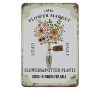 Flowers In A Vase Still Fine Metal Tin Sign Seeds Flower For Sale Tin Plaque Warm Tones Southern Style Metal Wall Plaques With Pre Drilled Holes For Table Dining Room Porch Man Cave 8x12 Inch
