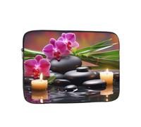 Flowers in Fountain Massage Stones Laptop Case 17 inch, TSA Laptop Sleeve Shockproof Protective Notebook Case Water Resistant Computer Carrying Cover Briefcase Handbags Men Women Computer Bag