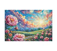 Flowers in Full Bloom 1000 Piece Jigsaw Puzzle Pack Teens Beginners Cognitive Development Puzzle Fans Group Play Anniversary Recycled Cardboard 1000 PCS