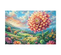 Flowers in Full Bloom 1000 Pieces Premium Jigsaw Puzzle Adult Jigsaws Educational Challenge Mental Exercise Winter Gift Precision Cut Board 1000 PCS