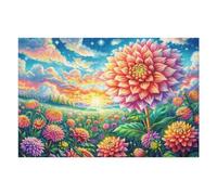 Flowers in Full Bloom 1000 Pieces Premium Jigsaw Puzzle Adult Jigsaws Educational Challenge Mental Exercise Winter Gift Precision Cut Board 1000 PCS