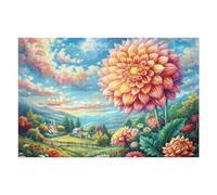 Flowers in Full Bloom 1000 Pieces Premium Jigsaw Puzzle Adult Jigsaws Educational Challenge Mental Exercise Winter Gift Precision Cut Board 1000 PCS