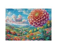 Flowers in Full Bloom 300 Piece Complete Jigsaw Puzzle Set Teens Beginners Mind Relaxation Puzzle Fans Group Play Anniversary Fathers Gift Thick Cardboard 300 PCS
