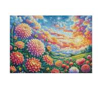 Flowers in Full Bloom 300 Piece Pack DIY Jigsaw Puzzle Collectors Cognitive Development Educational Decorative Puzzle Gifts for Adults Rigid Cardboard 300 PCS