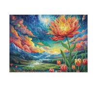 Flowers in Full Bloom 500 Piece Jigsaw Puzzle Pack Teens Beginners Cognitive Development Puzzle Fans Group Play Anniversary Recycled Cardboard 500 PCS