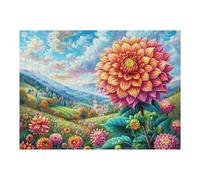 Flowers in Full Bloom 500 Piece Pack DIY Jigsaw Puzzle Collectors Cognitive Development Educational Decorative Puzzle Gifts for Adults Rigid Cardboard 500 PCS