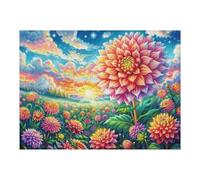 Flowers in Full Bloom 500 Pieces Classic Jigsaw Puzzle Puzzle for Adults Decompression Wall Art Mental Exercise Lightweight Recycled Material 500 PCS