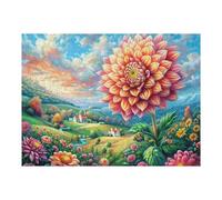 Flowers in Full Bloom 500 Pieces Premium Jigsaw Puzzle Adult Jigsaws Educational Challenge Mental Exercise Winter Gift Precision Cut Board 500 PCS