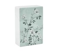 Flowers in Sage Green Cigarette Case Plastic Pocket Holder Flip