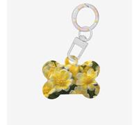 Flowers in The Park Dog Tags for Pets,Bone-Shaped Acrylic Pet ID Tags,Perfect for Small to Large Dogs and Cats,Cute & Functional