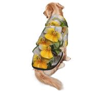 Flowers in The Rain Dog Hoodie for Medium and Large Dogs – Soft Polyester Pet Clothes, Suitable for All Seasons