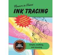 Flowers in Vases Ink Tracing for Adults