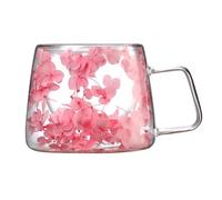 Flowers Inside the Coffee Cup in | Spring Coffee 200 ml of Coffee | Dried with Handle, Creative with Double Wall Insulation