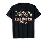 Flowers IVF Embryo Transfer Day Couple Men Women T-Shirt