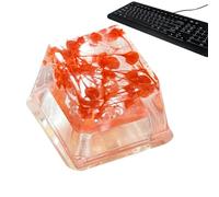 Flowers Keycaps - Gypsophila Game Keyboard Keycap, Resin Keypad, Shine Through Translucent, R4, Esc for Mechanical Keyboard, Eternal Flower