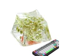 Flowers KeyCaps - Gypsophila SA Profile KeyCap, Replacement KeyCap Shine Through Translucent ESC | Eternal Flowers Embedded Design, Floral Mechanical Keyboard Baby Breath You