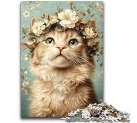 Flowers Kitten 2000 Pieces Jigsaw Puzzle For Adults Teens,Help The Brain Exercise Addictive Toys to Cultivate Patience Unique Challenge Game (70X100cm)
