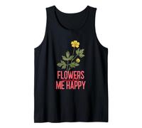 Flowers Make Me Happy (Flower Graphic) Tank Top