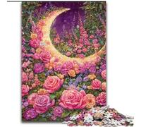 Flowers Moon Adult Puzzles 1000 Pieces, Brain Intelligence Challenge Addictive Toys Birthday Gifts for Age 14+ (50x75cm)