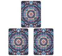 Flowers Moon Butterfly Car Air Freshener, 3 Pcs Square Hanging Air Freshener Cards, Long Lasting Fragrance Scented Cards for Car, Home, Office Gray-style