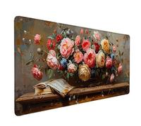 Flowers Mouse Pad Large 1200x600x3mm, Plant Gaming Mouse Pad Waterproof Desk Mat with 3MM Stitched Edges, Non-Slip Rubber Base Mousepad Computer Accessories for Gaming, Office, Home, Gifts -lsy260388