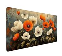 Flowers Mouse Pad Large 70x30cm, Plant Gaming Mouse Pad Waterproof Desk Mat with 3MM Stitched Edges, Non-Slip Rubber Base Mousepad Computer Accessories for Gaming, PC, Office, Home, Gifts -lsy260345