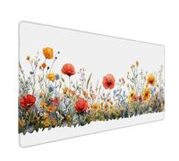 Flowers Mouse Pad Large 90x30cm, Plant Gaming Mouse Pad Waterproof Desk Mat with 3MM Stitched Edges, Non-Slip Rubber Base Mousepad Computer Accessories for Gaming, PC, Office, Home, Gifts -lsy260357