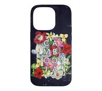 Flowers of Cambodia Word Art - Khmer Pride Case for iPhone 14 Pro