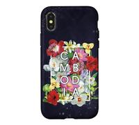 Flowers of Cambodia Word Art - Khmer Pride Case for iPhone X/XS