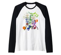 Flowers of Finland Word Art - Suomi Finnish Pride Raglan Baseball Tee