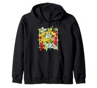 Flowers of Guatemala Word Art - Guatemalan Pride Zip Hoodie