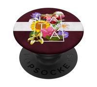 Flowers of Latvia Word Art - Latvian Pride PopSockets Adhesive PopGrip