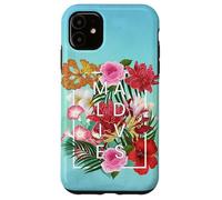 Flowers of Maldives Word Art - Maldives Vacation Souvenir Case for iPhone 11