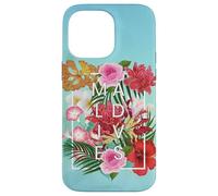 Flowers of Maldives Word Art - Maldives Vacation Souvenir Case for iPhone 14 Pro Max