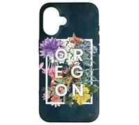 Flowers of Oregon Word Art - Oregon State USA Souvenir Case for iPhone 16