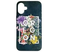 Flowers of Oregon Word Art - Oregon State USA Souvenir Case for iPhone 16 Plus