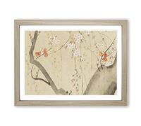 Flowers Of The Four Seasons Vol.1 By Sakai Hoitsu Asian Japanese Framed Print | A3 Oak Framed Wall Art | Ready to Hang | Asian Floral Picture | Living Room Bedroom Lounge Office