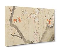 Flowers Of The Four Seasons Vol.1 By Sakai Hoitsu Canvas Print | Gallery Wrapped 30mm Frame Wall Art | 24x16 inches | Ready to Hang | Asian Floral Picture | Living Room Bedroom Lounge Office