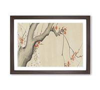 Flowers of The Four Seasons Vol.2 by Sakai Hoitsu Framed Print | A2 Walnut Framed Wall Art | Ready to Hang | Modern Floral Picture | Living Room Bedroom Lounge Office