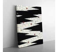 Flowers On A Footpath By Watanabe Seitei Asian Japanese Canvas Wall Art Print Ready to Hang, Framed Picture for Living Room Bedroom Home Office Décor, 50x35 cm (20x14 Inch)